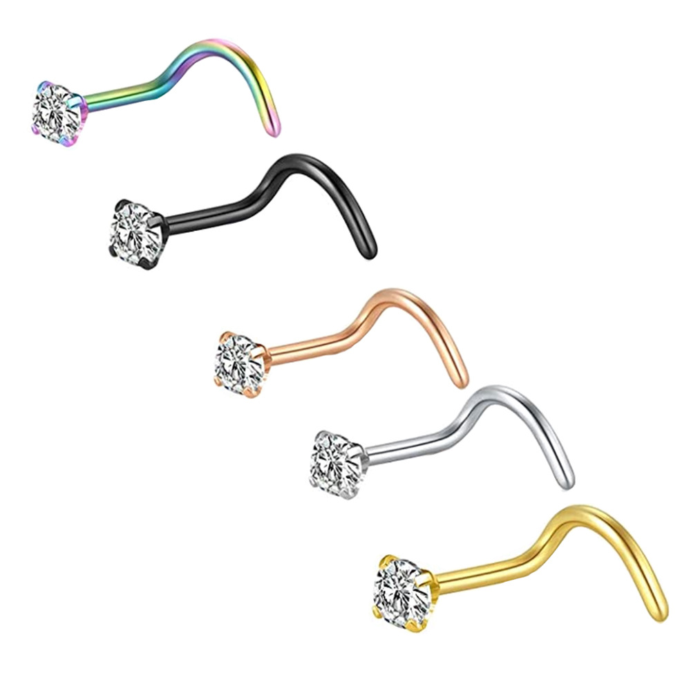 Body Jewelry Surgical Steel - 20G Nose Rings Studs 316L Surgical