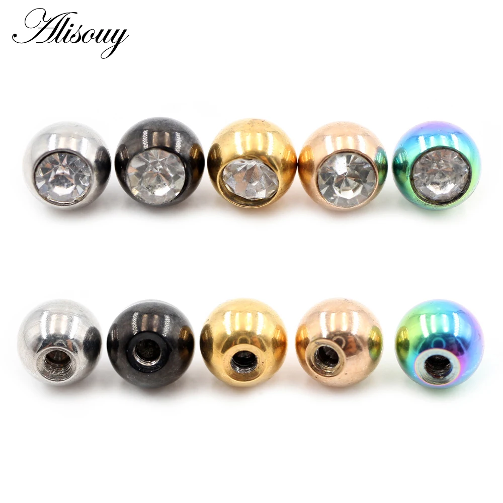 2 Pieces 14G/16G Zircon Stainl - Body Jewelry Replacement Ball review and price