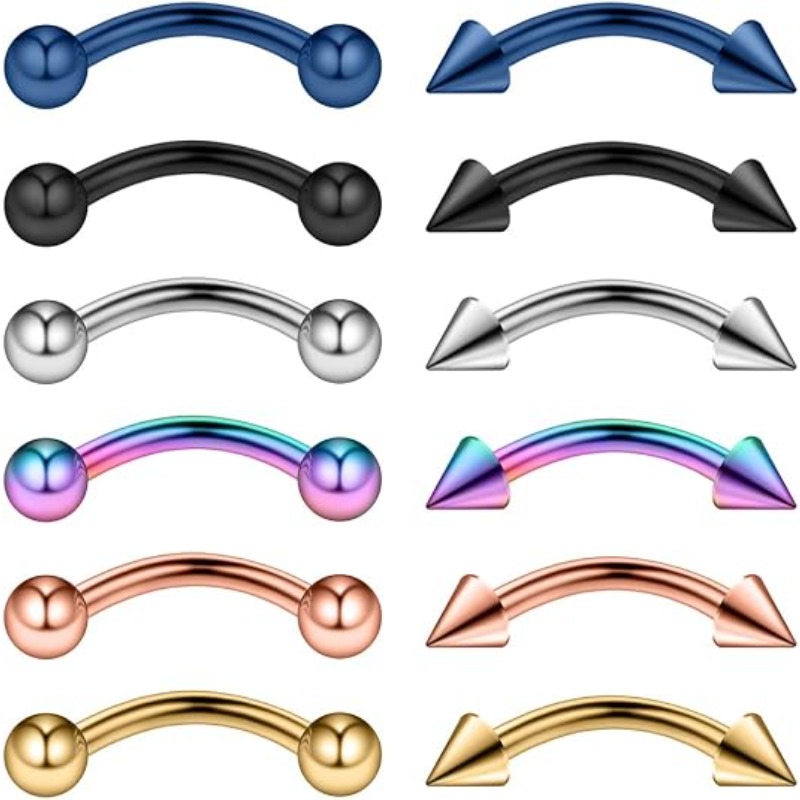 12PCS 16G Surgical Steel Eyebr - Body Jewelry Surgical Steel review and price