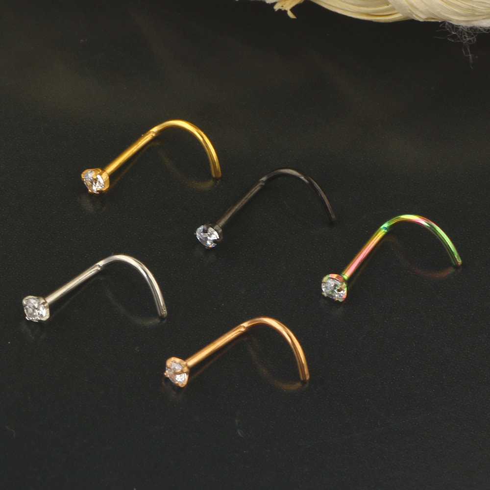 20G Nose Rings Studs 316L Surg - Body Jewelry Surgical Steel review and price