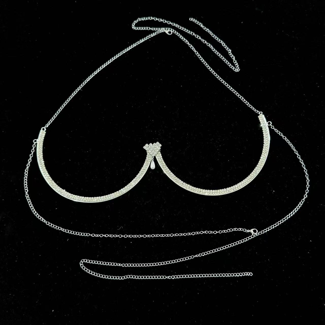 Women's chest support pearl pe - Body Jewelry Necklace review and price