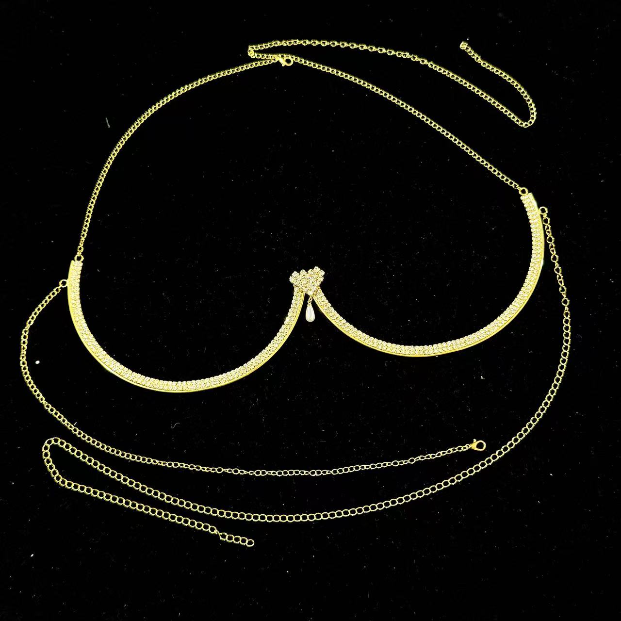 Women's chest support pearl pe - Body Jewelry Necklace review and price