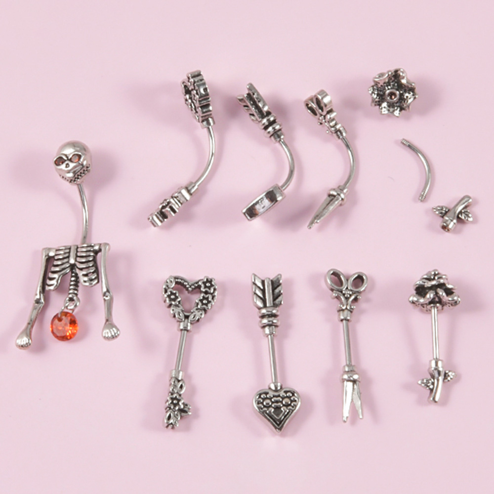 1PC Vintage Surgical Steel Ske - Body Jewelry Surgical Steel review and price