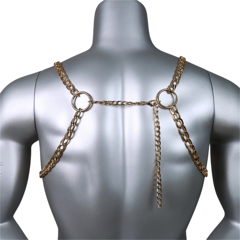 Men's Sexy Metal Body Chest Ch - Body Jewelry Retainers review and price