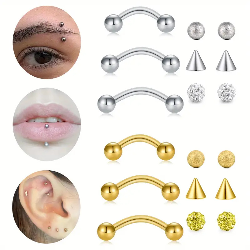 3pcs 16G Stainless Steel Curve - Body Jewelry Replacement Ball review and price