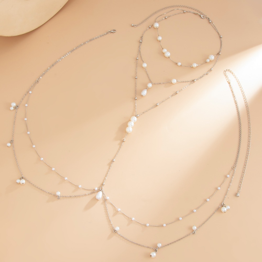 Multi Layer Imitation Pearl Ne - Body Jewelry Necklace review and price